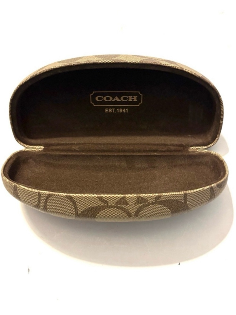 Coach Coach hard clamshell Signature Eyeglass Case